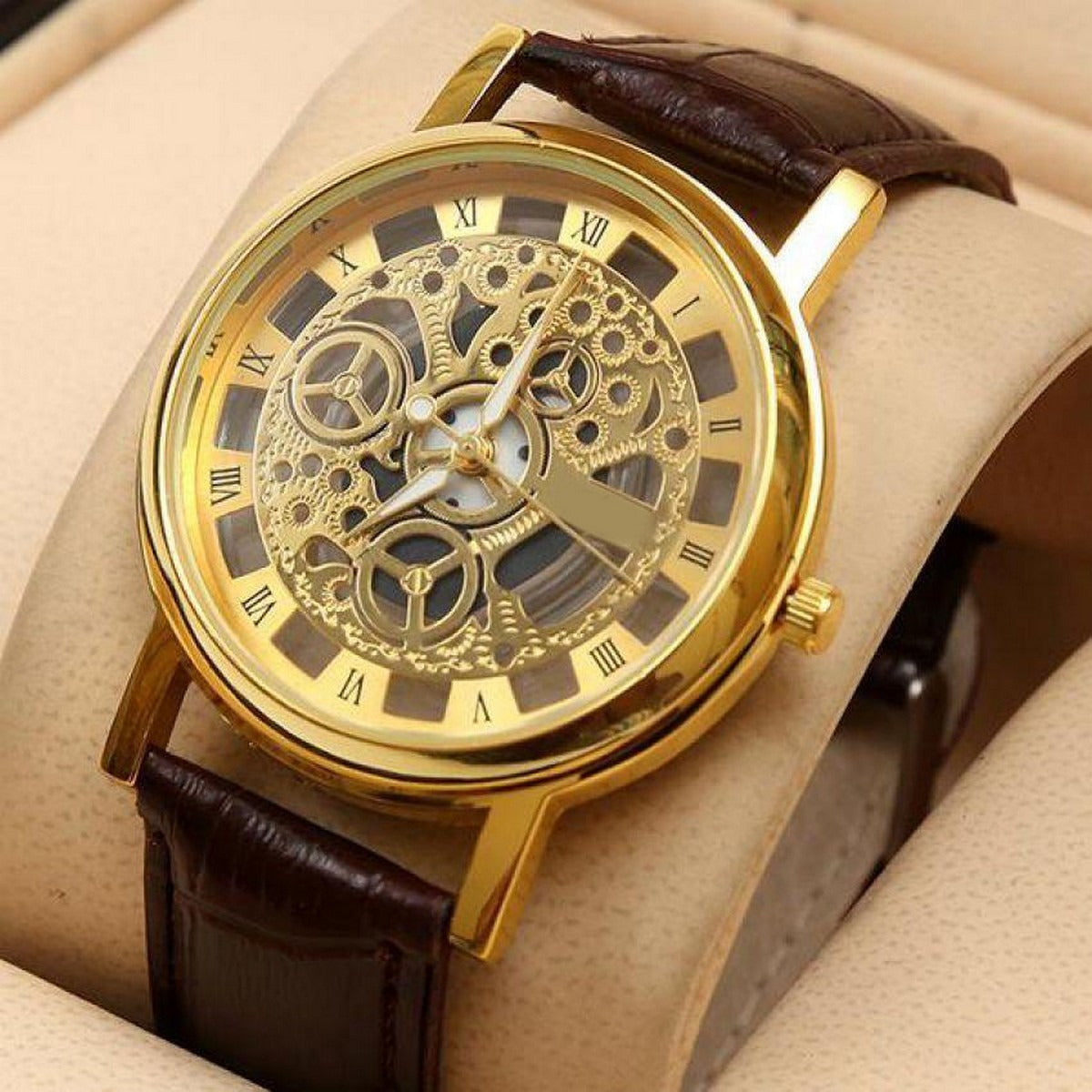 Leather Men Wrist Watch