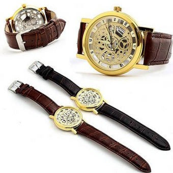 Leather Men Wrist Watch